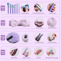 BS-MALL Makeup Brushes Set Facail Cleaning Set 25 Pcs Makeup Brush Set Foudation Concealer Blush Eyeshadow Brush Makeup Sponge Set With Wash Bag