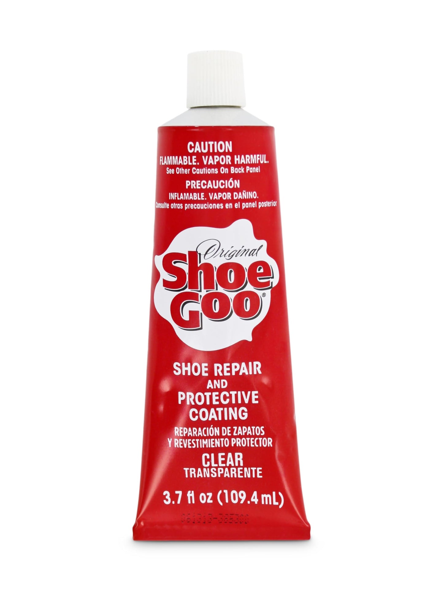 SOF SOLE Original Shoe Goo - 3.7 fl oz Tube - Clear Shoe Glue - Repairs Soles, Heels, Patches Small Holes - Bonds on Contact, Dries Within 24 Hrs, Waterproof - Works on Leather, Rubber, Vinyl, Canvas