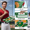 POVZCV Magnetic Baseball Lineup Board for Dugout, Double-Sided Baseball Dry Erase Coaching Broad with 30pcs Baseball Lineup Cards and Erasable Pen, Baseball Coaching Accessories