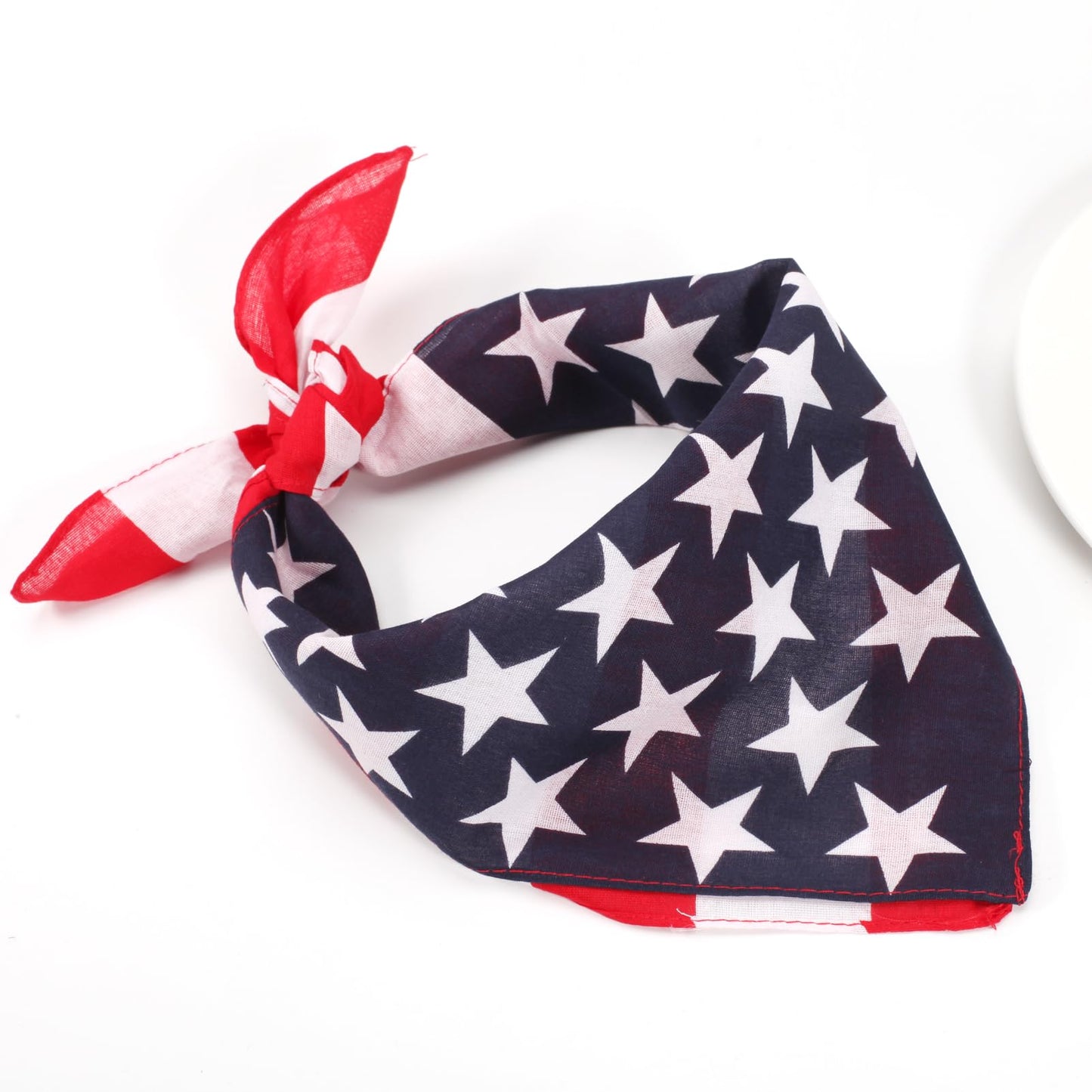 Bandeau Bandana Drapeau Américain Rouge Blanc et Bleu Ardorchid Bandeaux Patriotiques USA pour Hommes et Femmes Foulard Cou et Visage Enveloppement de Tête