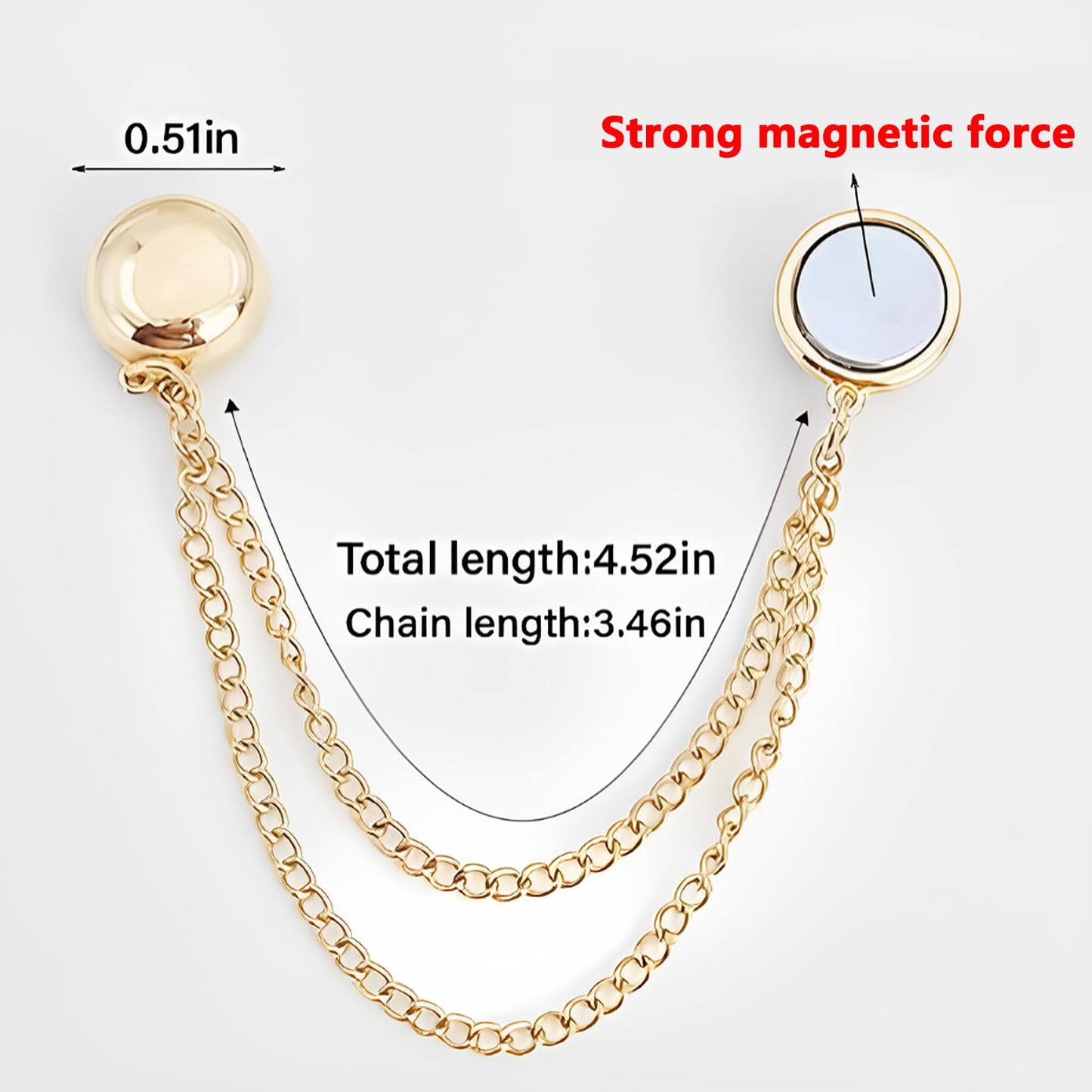 8 Pack Magnetic Clothing Clips, Multi-Function Magnetic Clothing Clip, Securely Hold Fabrics in Place, Magnets with Chain for Scarves, Hijab, Trousers