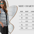 ZXZY Womens Sequin Fringe Sleeveless Vest Sparkly Lightweight Fitted Jacket Cardigan Silver