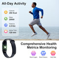 Consss Activity Fitness Tracker Watch, 15-Day Battery Life, Blood Oxygen, Heart Rate, Sleep & Stress Monitoring, Water Resistant, Fitness Watch for Men and Women