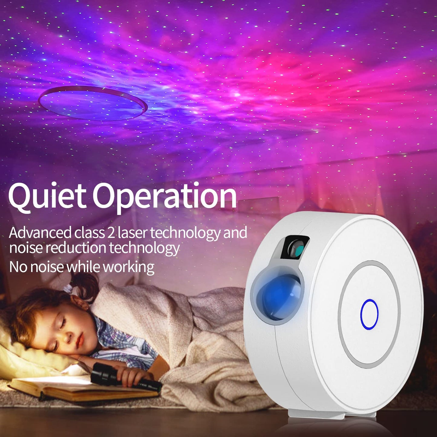 Projecteur d'étoiles intelligent CHIGIH Galaxy, veilleuse LED ciel étoilé, veilleuse de plafond nébuleuse avec application et commande vocale pour salle de jeux, chambre à coucher, home cinéma, tente de camping