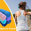 Wuwahold Microfiber Gym Towels Bigger Size Super Soft for Exercise Fitness, Sports, Workout, 380-GSM 15-Inch x 31-Inch Quick-Drying Towels (3 Pack, Grey+Blue+Purple)