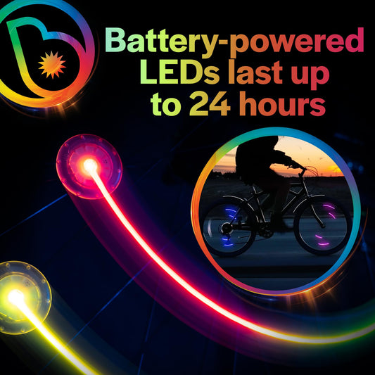 Mini lumières LED pour rayons de vélo Brightz Orbit Brightz Burning Man Lumières pour rayons de vélo Lumières LED pour rayons de vélo Accessoires pour rayons de vélo pour enfants Lumières pour roues de vélo, RVB