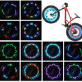 Feux de roue de vélo (lot de 2) – Feux de rayons de vélo à LED étanches – Feux de sécurité pour pneus – Excellent cadeau pour enfants et adultes – 30 motifs différents – Accessoires de vélo – Noir