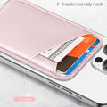 Miroddi for MagSafe Wallet, Magnetic Wallet Card Holder for iPhone 16/15/14/13/12 Series, 0.12" Invisible Ultra-Thin Magnetic Phone Wallet, 2 Independent Card Slot, Vegan Leather, Pink