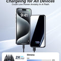 Portable Charger, 42800mAh Power Bank Built-in Cable, PD 22.5w Fast Charging Powerbank, External Battery Pack with 6 Outputs & 2 Inputs, Travel Phone Charger Compatible for iPhone,Samsung,Google