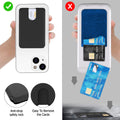 SHANSHUI Phone Card Holder, Silicone Ultra Slim Phone Wallet Stick on Credit Card Holder for Cell Phone Compatible for iPhone, Android & Most Smartphones - Black