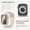 Goton 2-in-1 Waterproof Bling Case Compatible for Apple Watch Screen Protector 40mm 41mm 42mm 44mm 45mm 46mm Ultra 49mm Series 10 9 8 7 6 5 4 SE 2, iWatch Glitter Rhinestone Face Cover Accessories