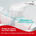 Mini brosses à dents jetables Cleaings® avec dentifrice et cure-dents pour le travail ou les voyages, 24 unités (saveur menthe (lot de 1))