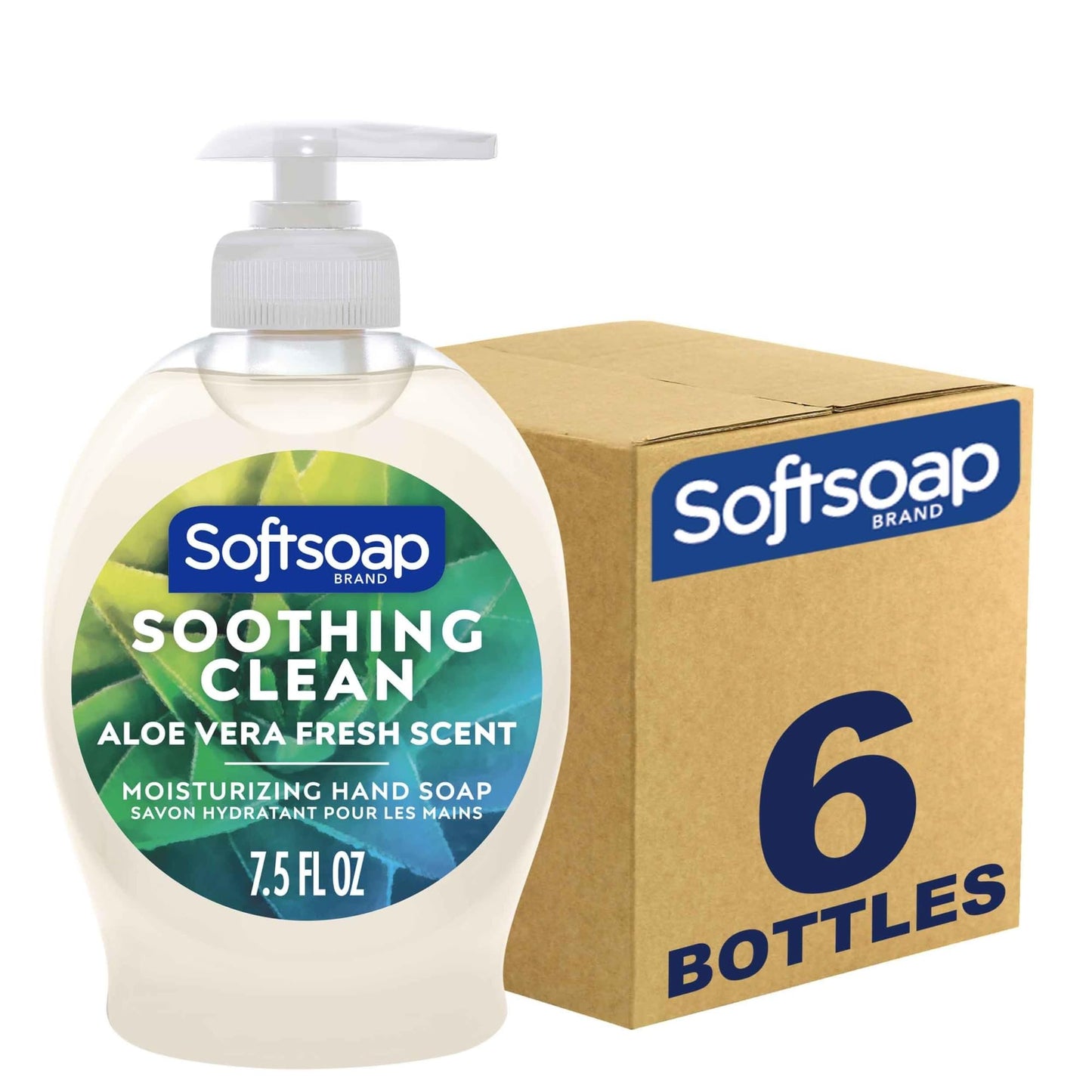 Softsoap Moisturizing Liquid Hand Soap, Soothing Clean Aloe Vera - 7.5 Fl Oz (Pack of 6)