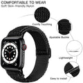 Bandas elásticas Lerobo compatibles con Apple Watch de 44 mm, 45 mm, 42 mm, 49 mm, 41 mm, 40 mm y 38 mm para mujeres y hombres, correas deportivas elásticas de nailon suave y ajustables para iWatch SE Series 8, 7, 6, 5, 4, 3, 2 y 1