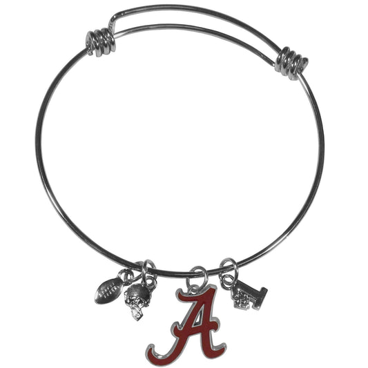 Pulsera con dijes de Alabama Crimson Tide de Siskiyou Sports de la NCAA para mujer, talla única, color del equipo