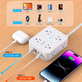 Surge Protector Power Strip, Extension Cord with Multiple Outlets, 5 Ft Ultra Thin Flat Plug 8 Outlets 4 USB Ports(2USB C),1080J Multi Plug Outlet Extender for Home Office College Dorm Room Essentials