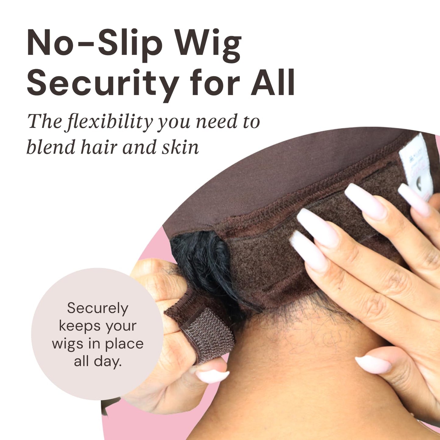 MILANO COLLECTION Ultimate Comfort GripCap, All-In-One Under Wig Cap for Women, Comfort Anti Slip Wig Band With Adjustable Closure, Brown, 1 Pack