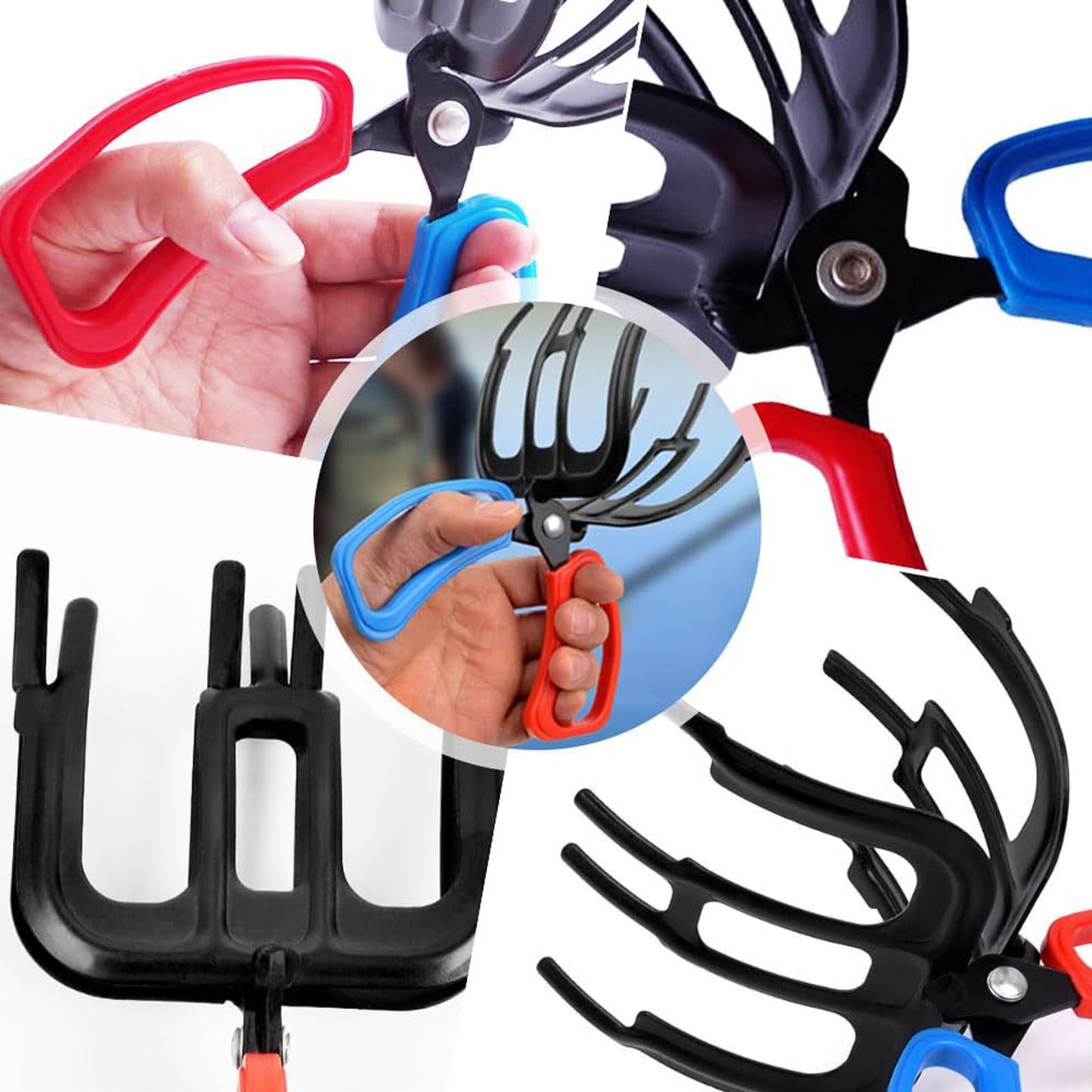 2/3 Claw Fish Gripper, Fishing Pliers Gripper, 2024 New Multifunctional Metal Fish Control Clamp Forceps, for Catch Most Freshwater Fish Fishing Accessories (3 Claw Fish Gripper)