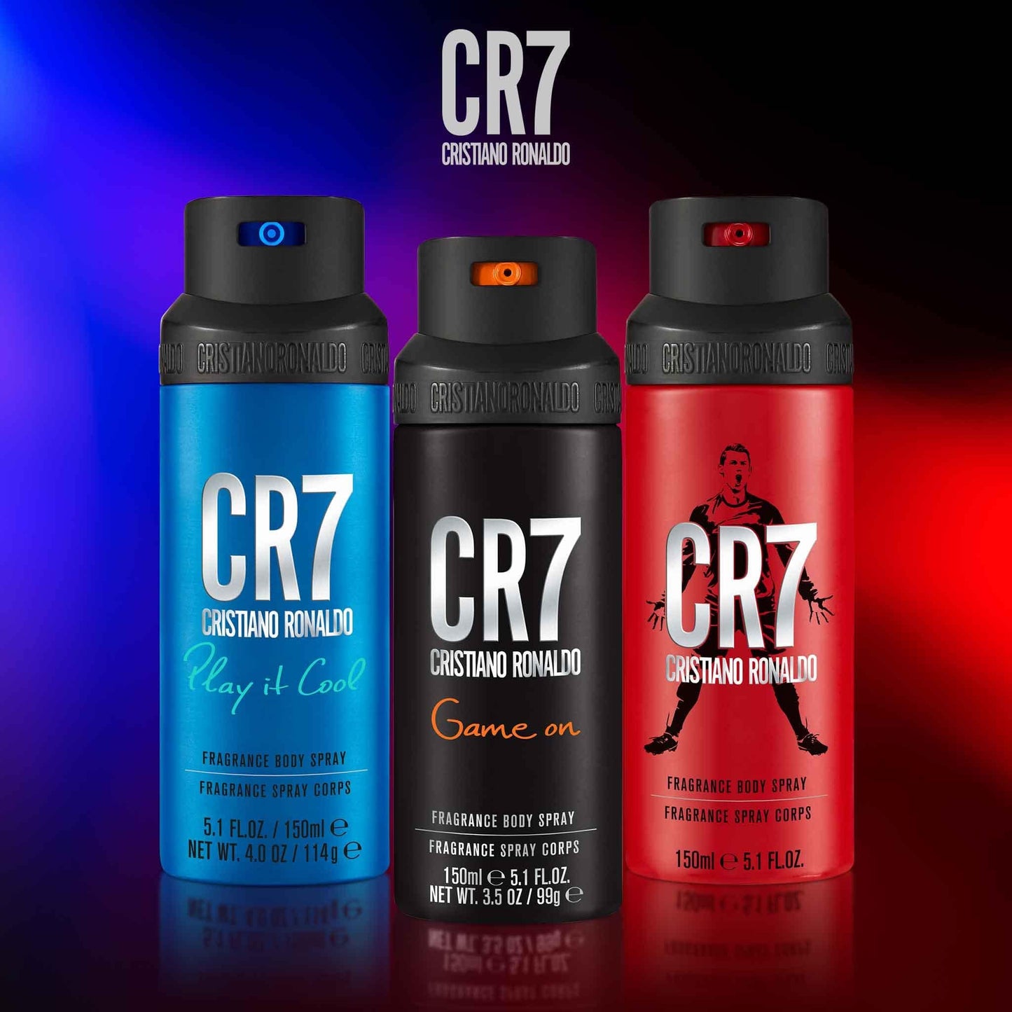 CR7 Play It Cool Cristiano Ronaldo - Light, Fresh Body Spray Scent for Men - With Mandarin, Bergamot, Lavender, and Musk - From Cristiano Ronaldo's Original Men's Fragrance Collection - 5.1 oz