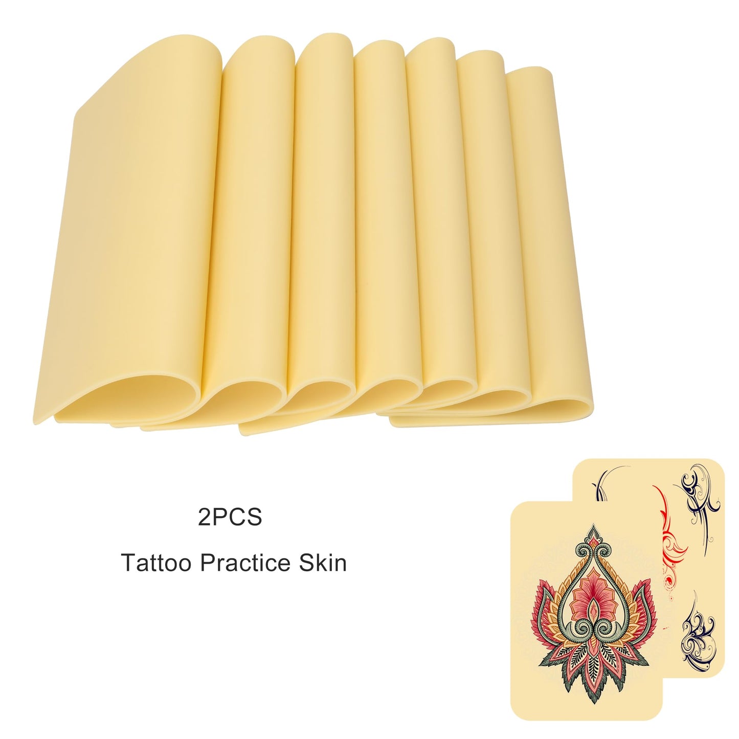 3mm 2PCS Double Sided Blank Fake Skin Paper for Tattoo Practice Tattoo Microblading Supplies