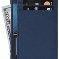 RFID Protected Leather Wallet | Blue | Gift For Him | Gift For Her | Front Pocket | Multiple Crad Slots | Slim And Chic