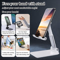 Meetuo 2 Pcs Cell Phone Stand, Adjustable Angle Height Phone Stand for Desk, Fully Foldable/Portable Phone Holder, Compatible for iPhone 16/15/14/13/12/Smartphones