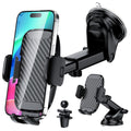 7d24hcare Car Phone Holder Phone Holders for Your Car Windshield Dashboard Air Vent Universal Hands Free Car Mount Phone Holder with Suction Cup Base and Telescopic Arm for Smartphone