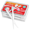 Mini brosses à dents jetables Cleaings® avec dentifrice et cure-dents pour le travail ou les voyages, 24 unités (saveur menthe (lot de 1))