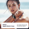 [2 in 1] Goton Waterproof Case for Apple Watch Series 10 9 8 7 SE2 SE 6 5 4 Ultra 2 Ultra 46mm 42mm 45mm 44mm 41mm 40mm 49mm, 360° Hard PC Bumper with Screen Protector for iWatch Cover Accessories