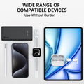 Portable Charger 10000mAh Slim Power Bank BONAI, 5V/3A USB-C In&Output High-Speed Charging Battery Pack, External Phone Battery Bank for iPhone Galaxy Android iPad Apple Watch AirPods and more - Black