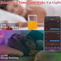 Lumières LED pour chambre à coucher, bandes lumineuses LED RVB de 25 pieds avec télécommande IR à 44 touches, bande lumineuse LED intelligente avec support adhésif, luminosité réglable, contrôle par application pour décoration de fête de chambre à coucher