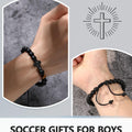 UNGENT THEM Soccer Gifts for Boys 8-12 12-14, Soccer Accessories Stuff Cross Bracelet Gifts for Teenage Boys Teens