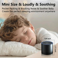 Mini Baby Sound Machine White Noise Machine with 30 Soothing Sounds Loud Speaker Portable Rechargeable Sleep Brown Noise Machine 4 Timers Memory Function for Newborn Kid Adults & Home Travel (Black)