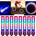 R REIFENG 8 Pcs 5 LED Bike Tyre Tire Wheel Valve Lamp Flashing Bicycle Wheel Light Bike Wheel Cap Lights Bike Spokes Lights Night Cycling Safety Warning