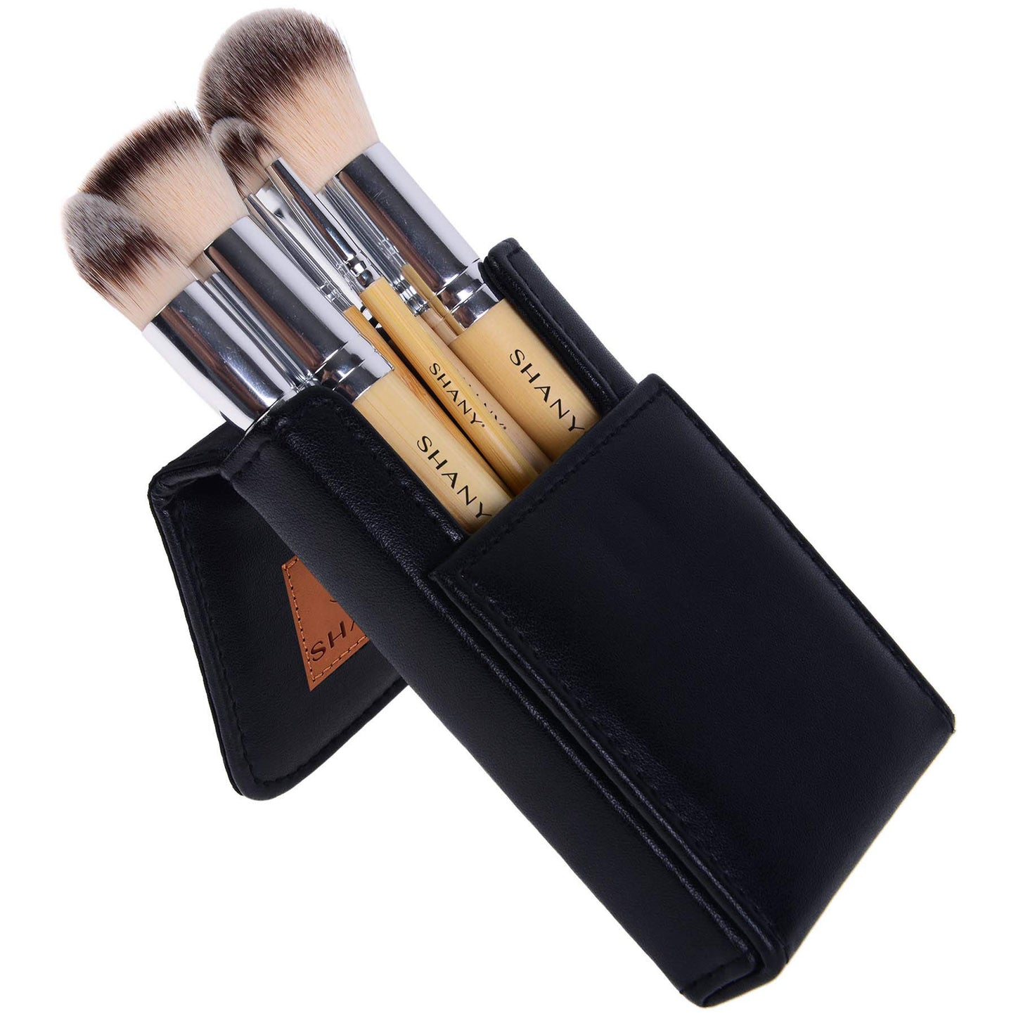 SHANY Makeup Brushes - I love Bamboo - 7pc Petite Pro Bamboo Make up brush set with cosmetics brush Carrying Case