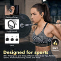 Wireless Earbuds Bluetooth Headphones 80hrs Playback Ear Buds Power Display with Noise Canceling Mic Headsets for Sports/Workout/Running Black