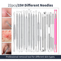 2024 Professional Pimple Popper Tool Kit - 22 PCS Blackhead Remover Tools for Acne and Zit Popping Comedone Extractor with Magnifying Glass and Alcohol Pad