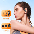 Wireless Earbuds 80Hrs Bluetooth 5.3 Headphones, Bluetooth Earbuds Stereo Bass Sound Ear Buds, IPX7 Waterproof Sports Over Ear Earphones with Earhook, LED Power Display, for Running Workout Black