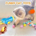 Lot de 31 lanceurs de balles pour chat, jouet à rapporter des balles pour chat, 30 lanceurs de balles en peluche pour chat avec 1 pistolet, jouets interactifs amusants pour chats adultes d'intérieur qui s'ennuient, jouets mignons pour chatons