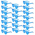 YWL 20 Pairs Blue Heart Sunglasses Bulk Rimless Heart Shaped Sunglasses Fun Heart Glasses for Women Party Favors