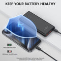 Portable Charger 10000mAh Slim Power Bank BONAI, 5V/3A USB-C In&Output High-Speed Charging Battery Pack, External Phone Battery Bank for iPhone Galaxy Android iPad Apple Watch AirPods and more - Black