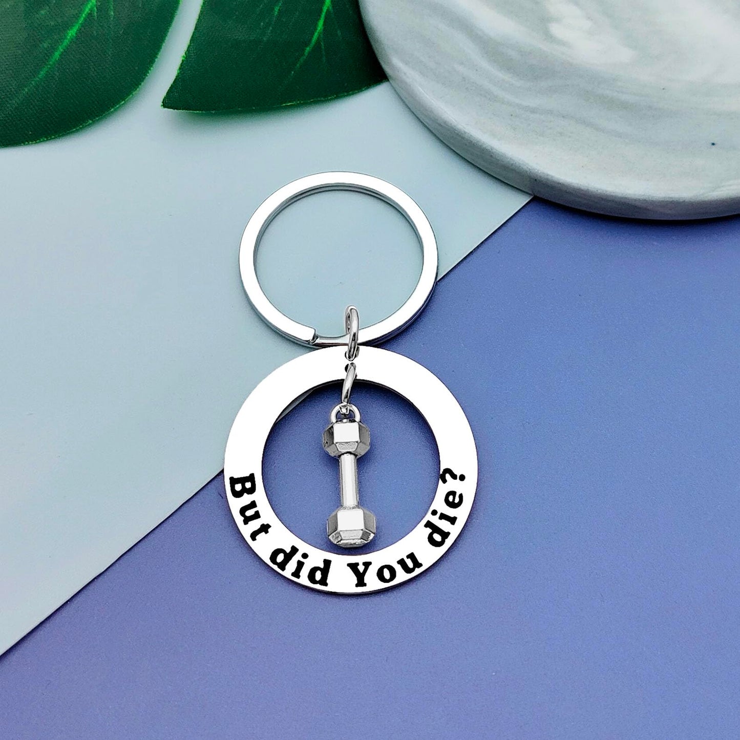 Funny Workout Gift Inspirational Keychain Fitness Gifts for Women Sports Lover Gifts Funny Gym Workout Jewelry Dumbbell Bodybuilding Keychain Fitness Trainer Gifts Retirement Christmas Birthday Gifts