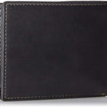 Timberland Men's Leather Wallet with Attached Flip Pocket, Black (Cloudy), One Size