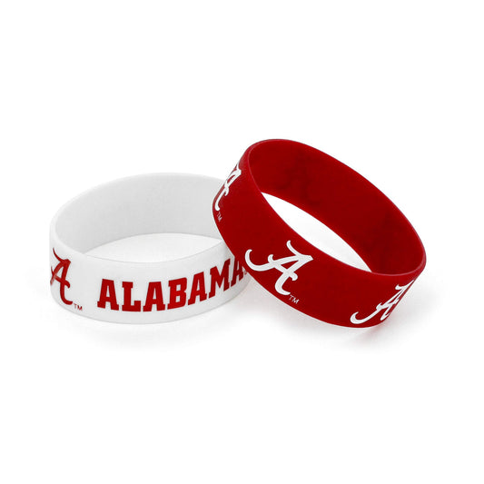 Pulsera de silicona de la NCAA Alabama Crimson Tide, paquete de 2