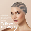 30 Pcs HD Wig Caps for Women Lace Front, Ultra Thin Stocking Cap for Women, Breathable Wig Cap for Long Thick Hair, Wig Caps with Elastic Band Transparent