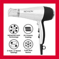 REVLON Volume Booster, Hair Dryer with Curl Enhancing Diffuser | Increase Volume, Decrease Frizz and Damage, Fast Drying, 1875 Watts (White)