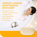 Yardley London Nourishing Bath Soap Bar Shea Buttermilk for Sensitive Skin, Gently Cleanses with Delicate Chamomile & Creamy Buttermilk, 4.0 oz Bath Bar, 1 Soap Bar