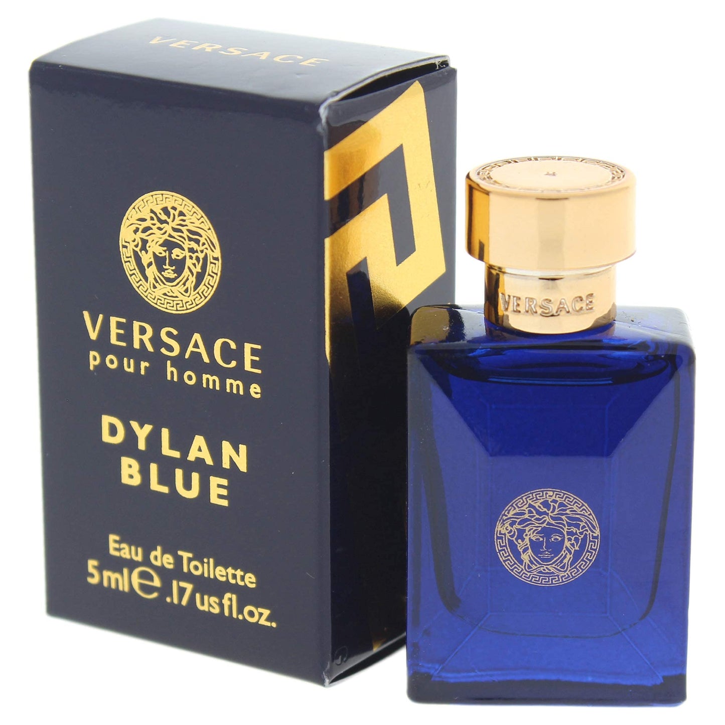 Versace Dylan Blue Mini Eau de Toilette Splash for Men, 0.17 Ounce