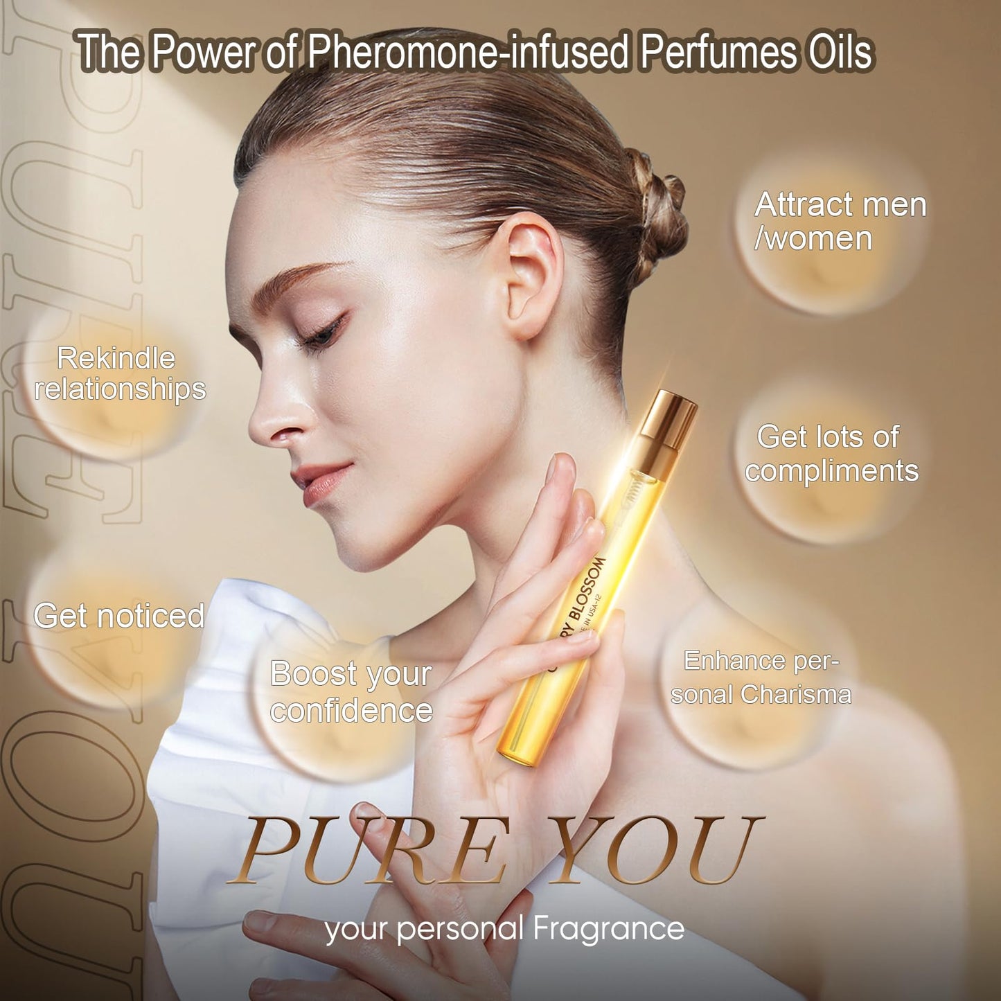 PUREU Pheromones Perfumes for Women & Men- Inspired by Bakara Rogue 540,Long Lasting & Enhanced Scents Pheromone Perfume Oils Cologne for Men Wife Gift Ideas,Travel Size 0.4oz/12 mL-Rouge Flame 86