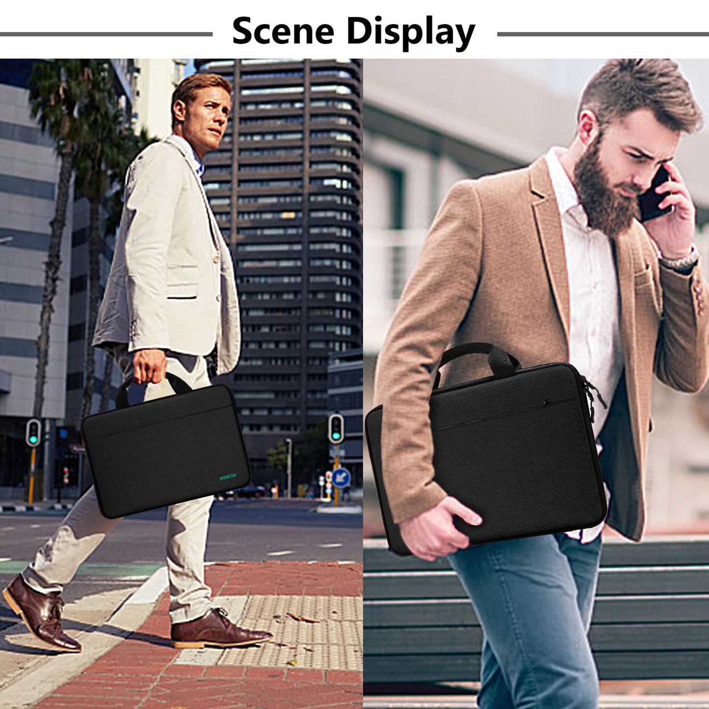 Laptop Sleeve 13-14 Inch Case Briefcase Compatible with MacBook Pro 14 inch 2021 M1 Pro/M1 Max A2442 and All Model of 13.3 Inch MacBook Air/Pro, XPS 13, Most Popular 13"-13.5" Notebooks,B04K01